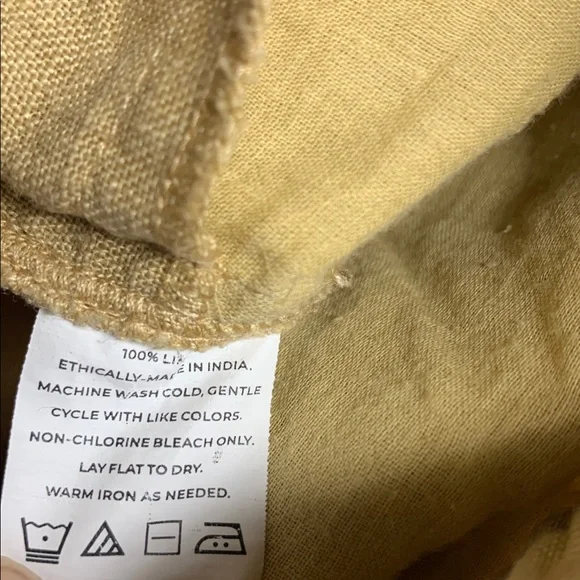 LAUDE THE LABEL Yellow Linen Shorts Size M - Picture 3 of 7